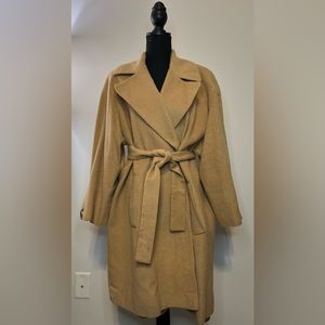 100% Camel Hair trench style coat